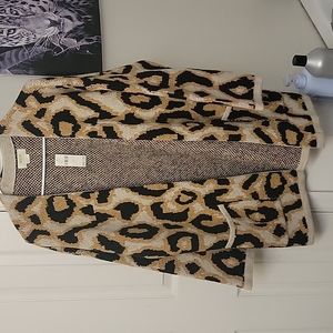 Maeve xsmall anthropologie animal print cardigan